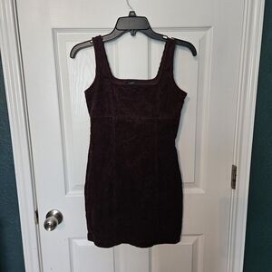 Forever 21 Burgundy Corduroy Dress Xs